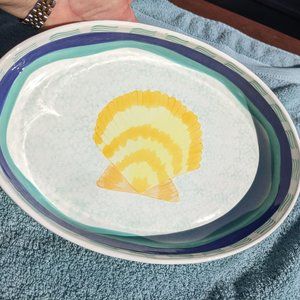 Vintage Ceramic Shell Serving platters - Ernest Hemingway
